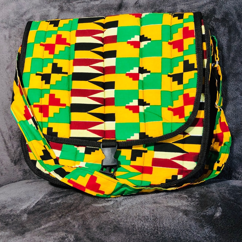 African fabric crossbody bag.